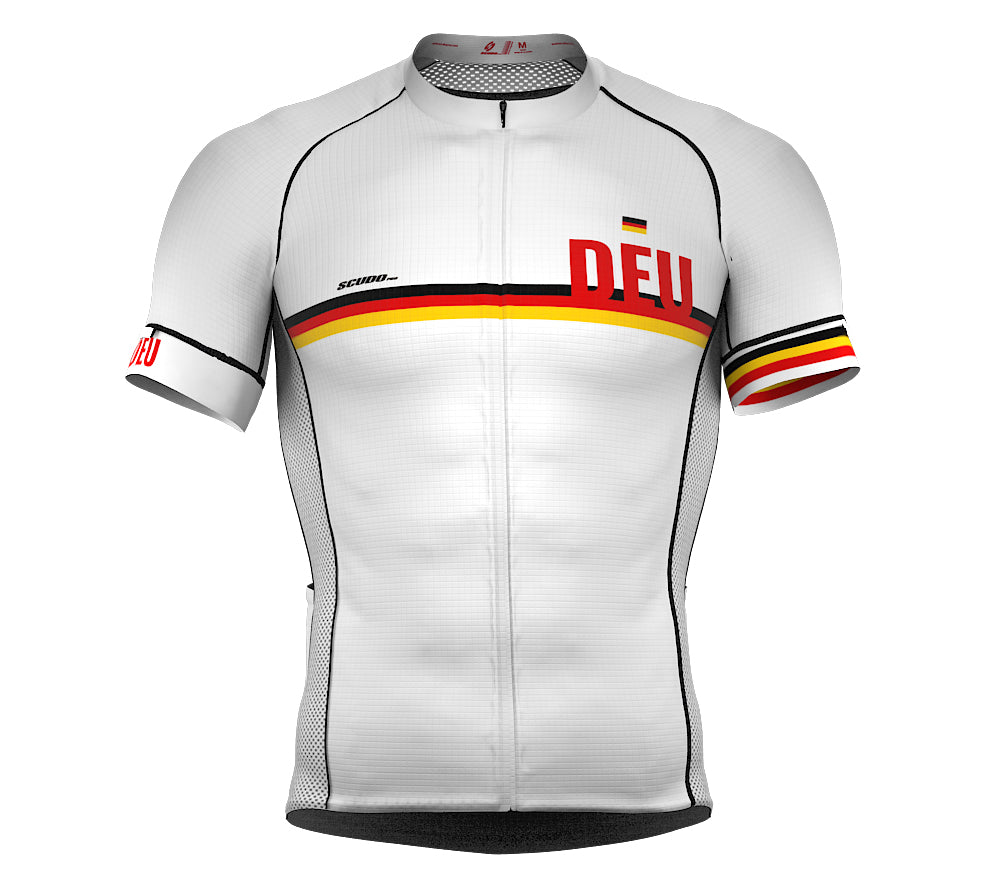 Germany White CODE Short Sleeve Cycling PRO Jersey for Men and WomenGermany White CODE Short Sleeve Cycling PRO Jersey for Men and Women