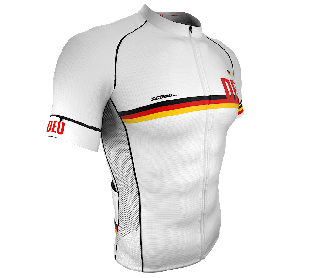 Germany White CODE Short Sleeve Cycling PRO Jersey for Men and Women