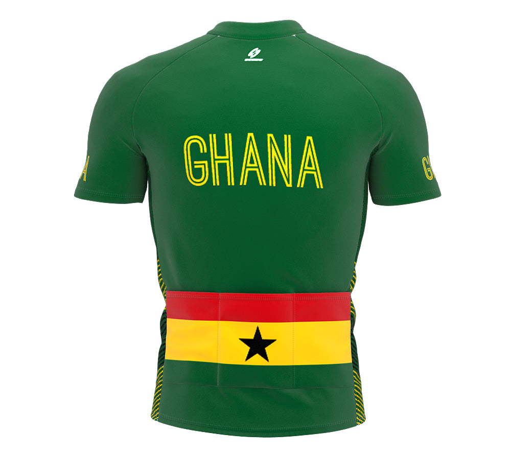 Ghana  Full Zipper Bike Short Sleeve Cycling Jersey