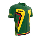 Ghana  Full Zipper Bike Short Sleeve Cycling Jersey