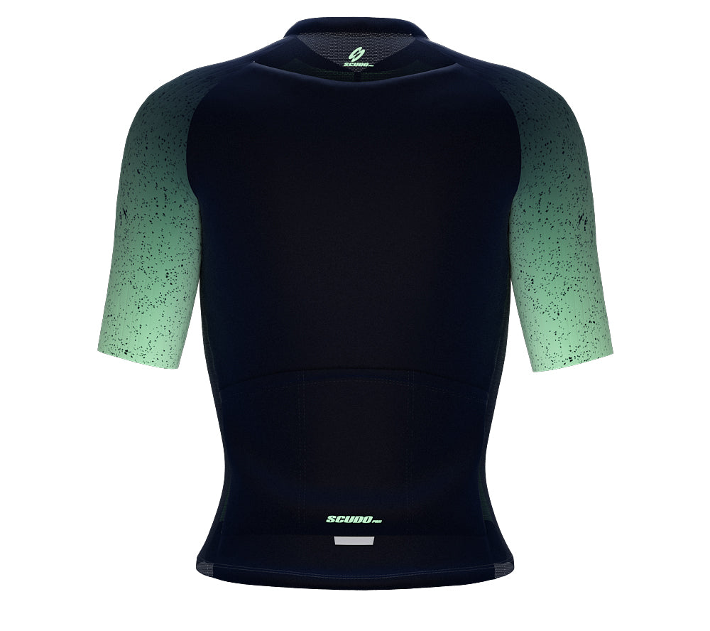 Scudopro Pro-Elite Short Sleeve Cycling Pro Fit Jersey Gradient Intense Aqua for Women