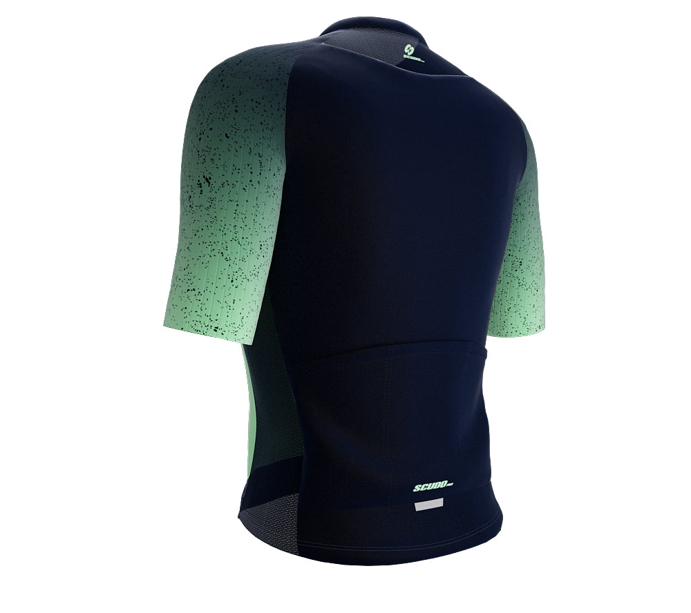 Scudopro Pro-Elite Short Sleeve Cycling Pro Fit Jersey Gradient Intense Aqua for Women