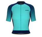 Scudopro Pro-Elite Short Sleeve Cycling Pro Fit Jersey Gradient Intense Cyan for Women