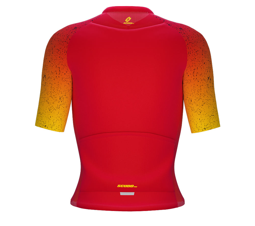 Scudopro Pro-Elite Short Sleeve Cycling Pro Fit Jersey Gradient Intense Yellow for Women