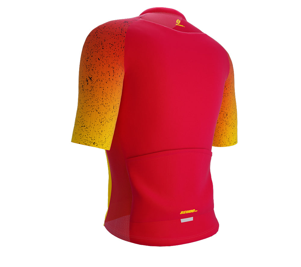 Scudopro Pro-Elite Short Sleeve Cycling Pro Fit Jersey Gradient Intense Yellow for Women