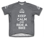 Keep Calm and Ride a Bike Gray Cycling Jersey
