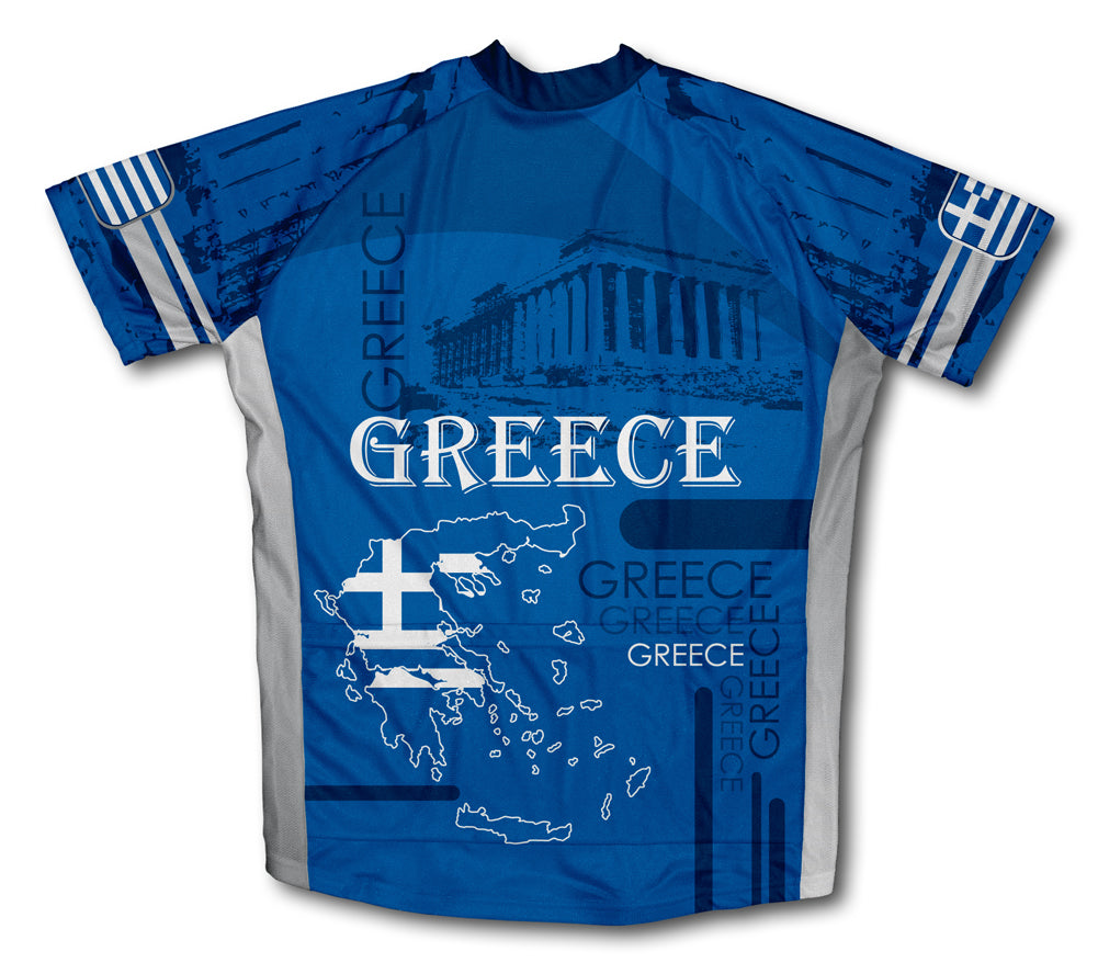 Greece Short Sleeve Cycling Jersey for Men and Women