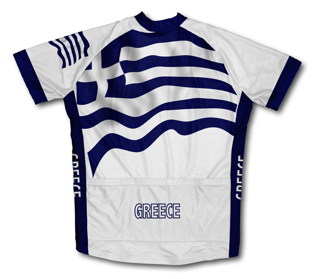 Greece Flag Cycling Jersey for Men and Women