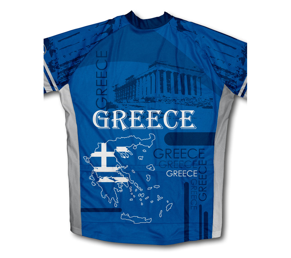 Greece Short Sleeve Cycling Jersey for Men and Women