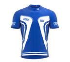 Greece  Full Zipper Bike Short Sleeve Cycling Jersey