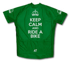 Keep Calm and Ride a Bike Green Cycling Jersey