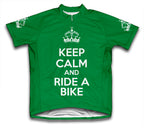 Keep Calm and Ride a Bike Green Cycling Jersey