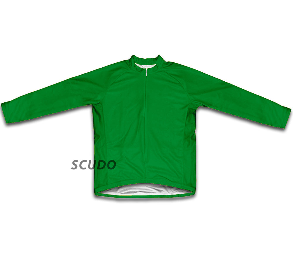 Keep Calm and Cycle On Green Winter Thermal Cycling Jersey