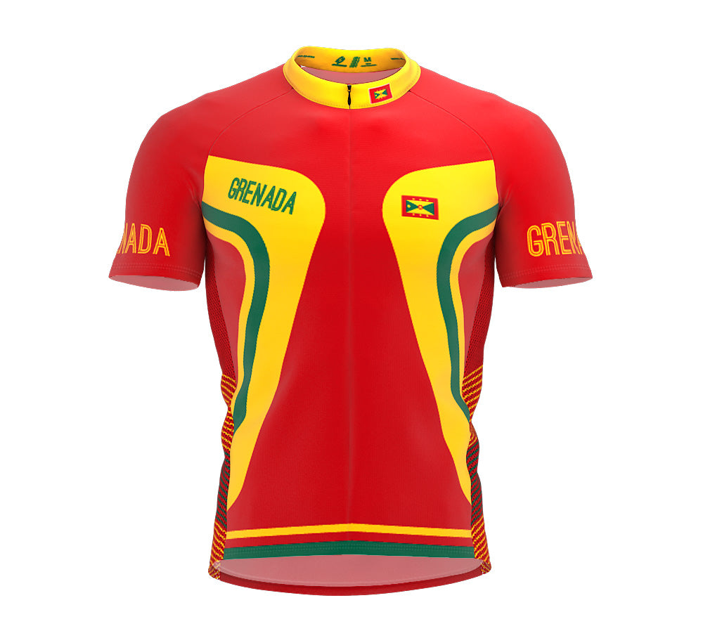 Grenada  Full Zipper Bike Short Sleeve Cycling Jersey
