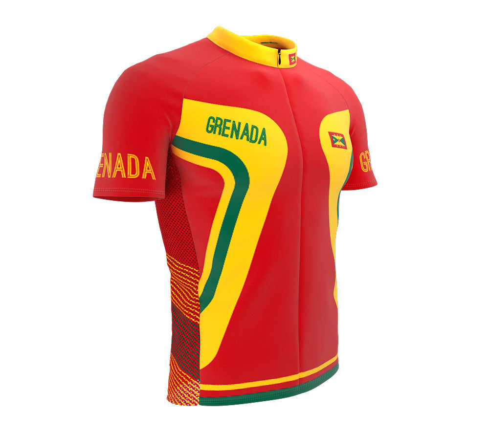 Grenada  Full Zipper Bike Short Sleeve Cycling Jersey