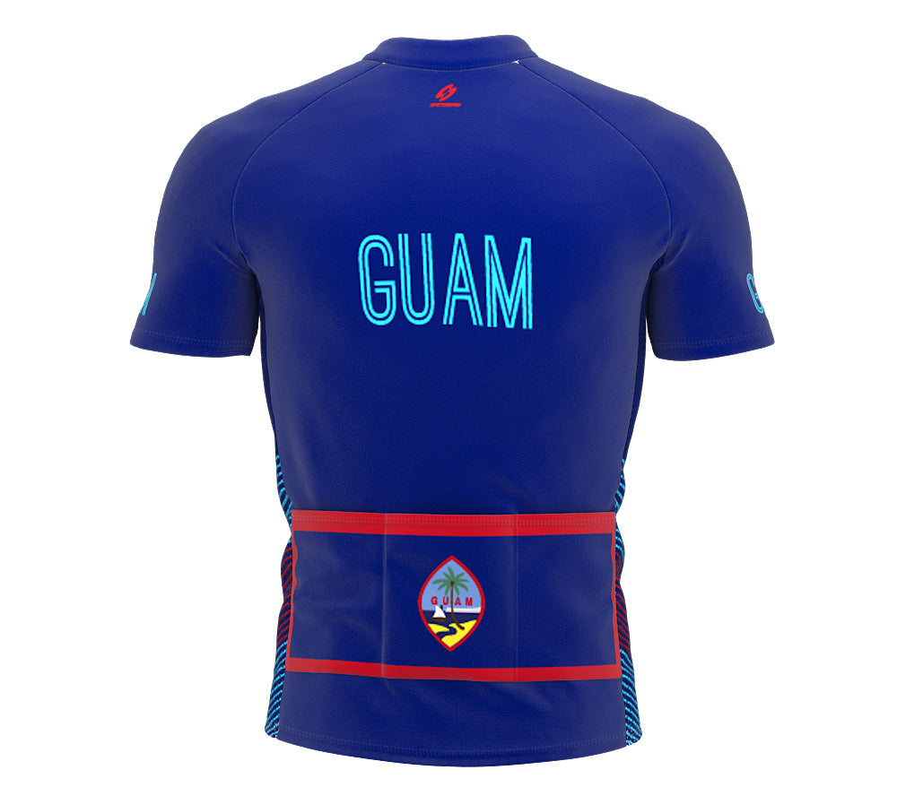 Guam  Full Zipper Bike Short Sleeve Cycling Jersey