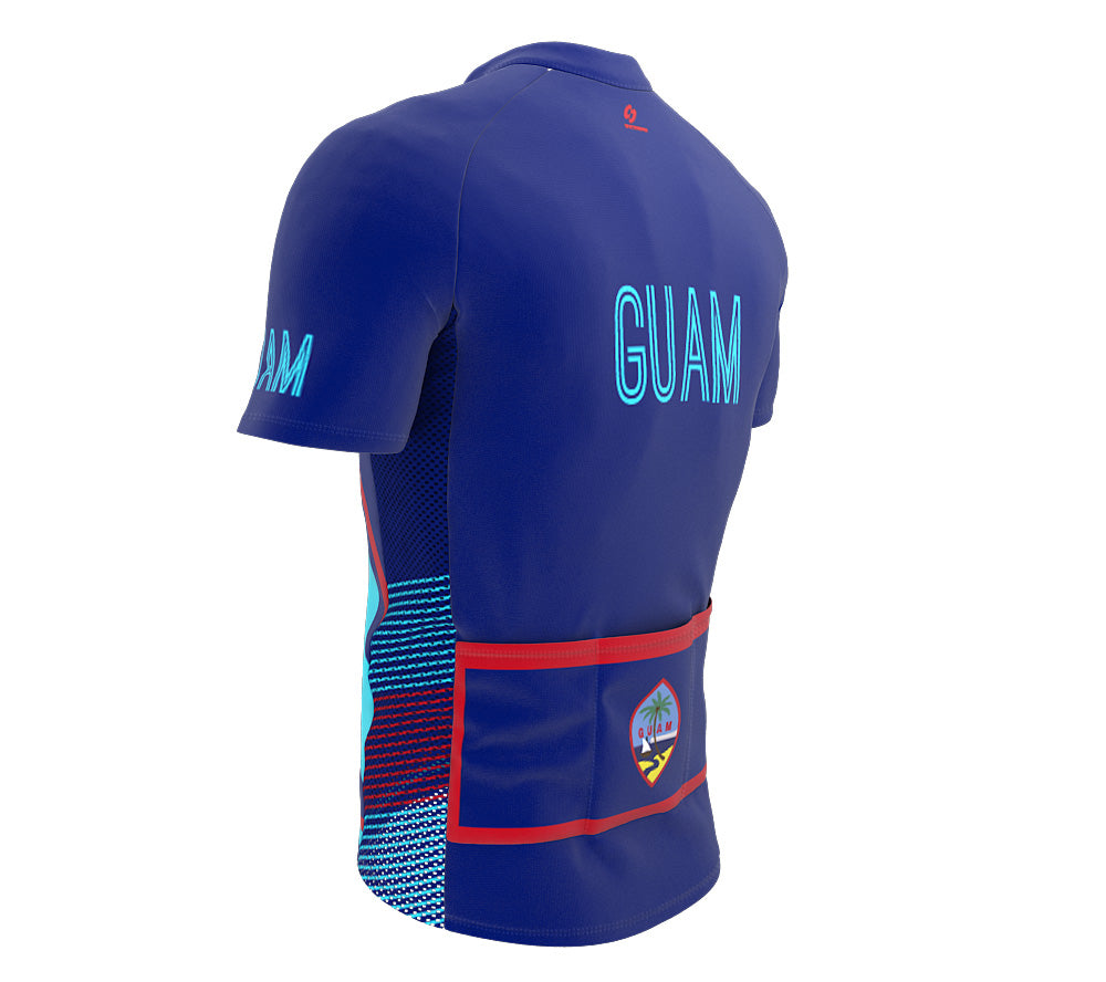 Guam  Full Zipper Bike Short Sleeve Cycling Jersey