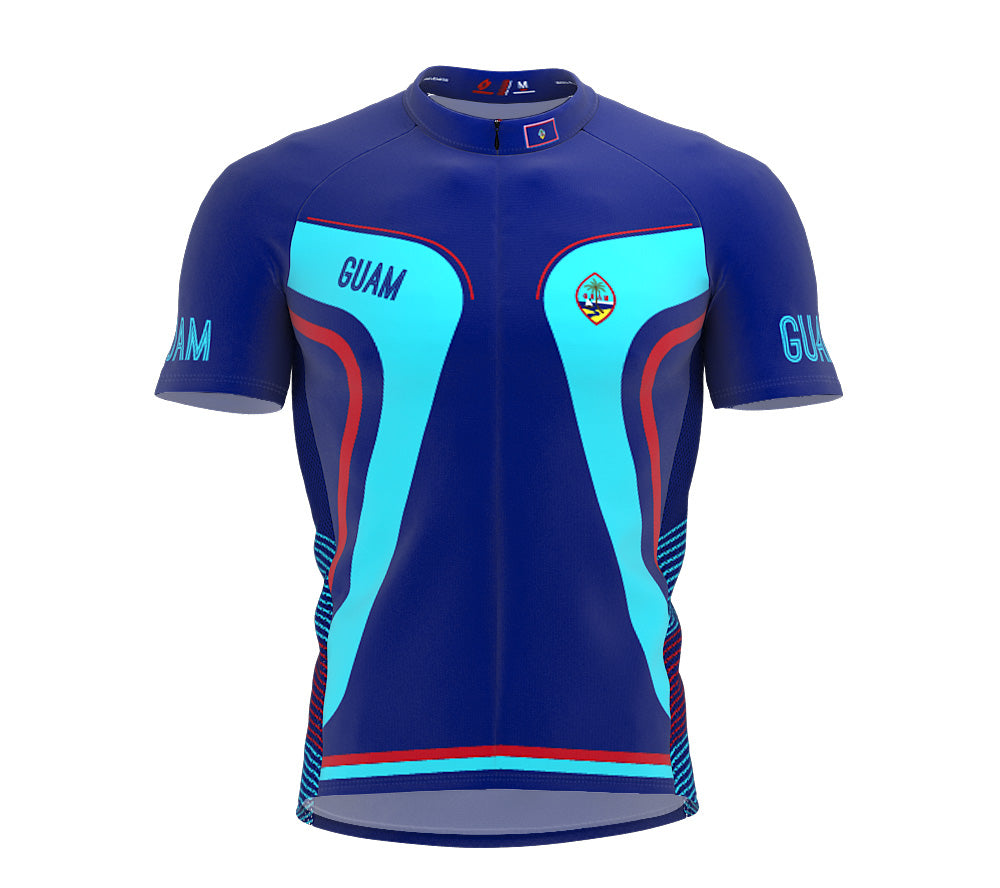 Guam  Full Zipper Bike Short Sleeve Cycling Jersey
