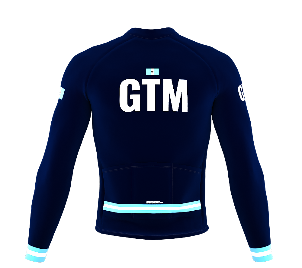 ScudoPro Pro Thermal Long Sleeve Cycling Jersey Country CODE Guatemala Blue | Men and Women