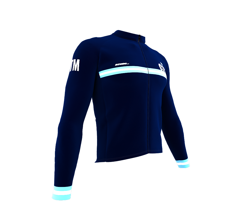 ScudoPro Pro Thermal Long Sleeve Cycling Jersey Country CODE Guatemala Blue | Men and Women