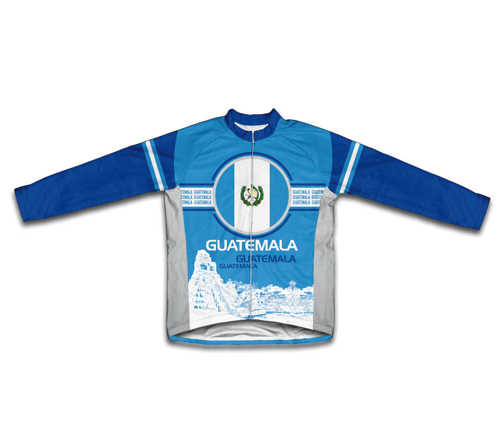 Guatemala Flag Winter Thermal Cycling Jersey