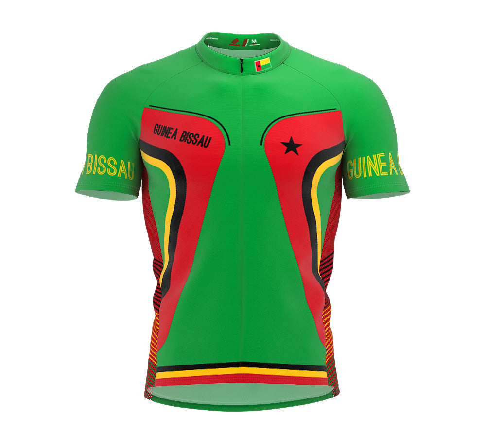 Guinea-Bissau  Full Zipper Bike Short Sleeve Cycling Jersey