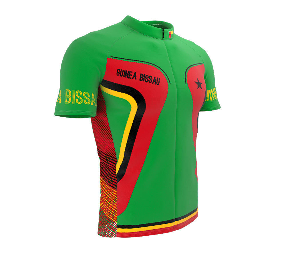 Guinea-Bissau  Full Zipper Bike Short Sleeve Cycling Jersey