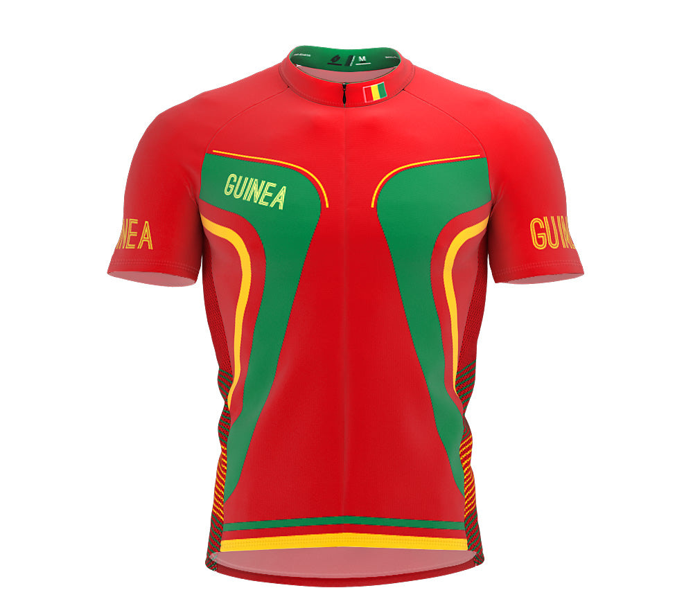 Guinea  Full Zipper Bike Short Sleeve Cycling Jersey