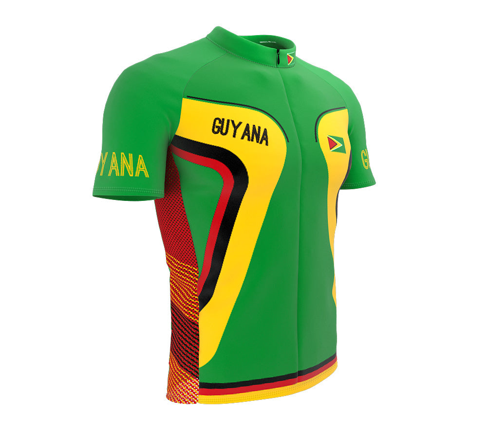 Guyana  Full Zipper Bike Short Sleeve Cycling Jersey