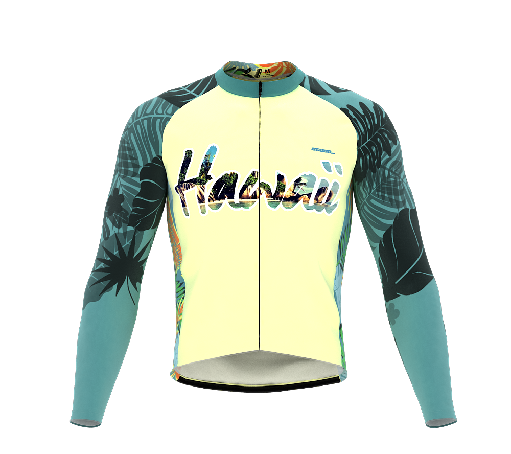 ScudoPro Pro Thermal Long Sleeve Cycling Jersey Hawaii USA state Icon landmark identity  | Men and Women