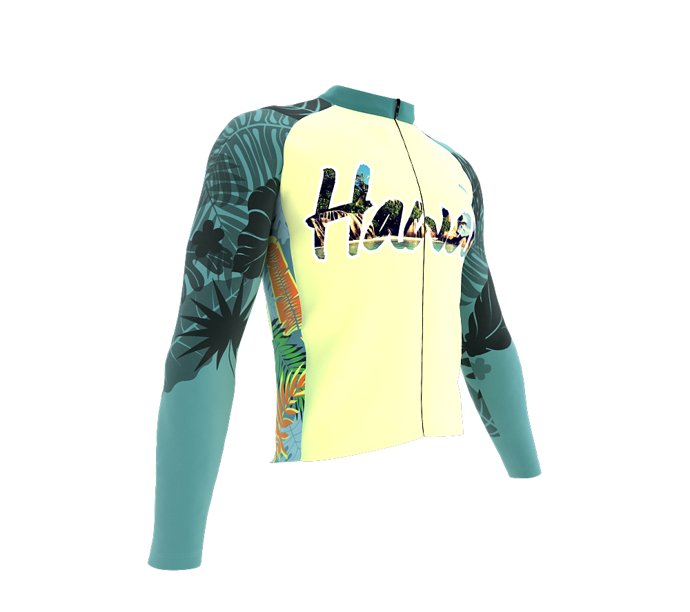 ScudoPro Pro Thermal Long Sleeve Cycling Jersey Hawaii USA state Icon landmark identity  | Men and Women