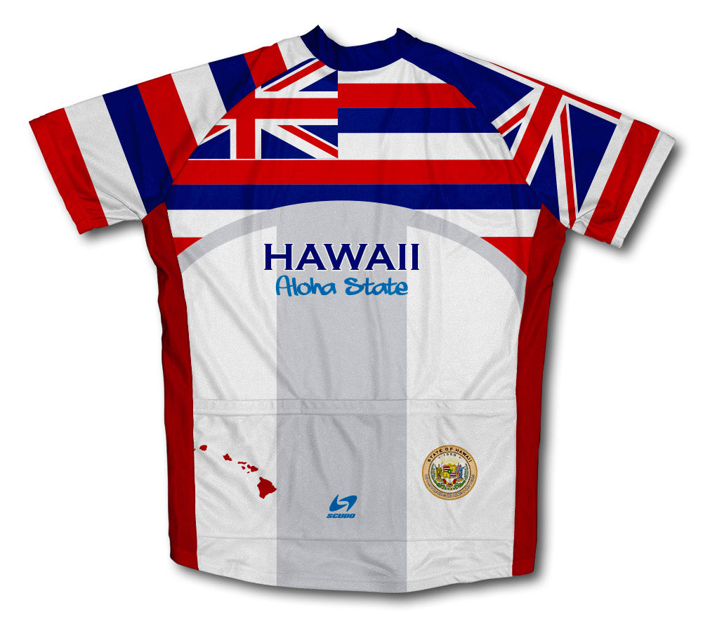 Hawaii Flag Short Sleeve Cycling Jersey for Men and Women