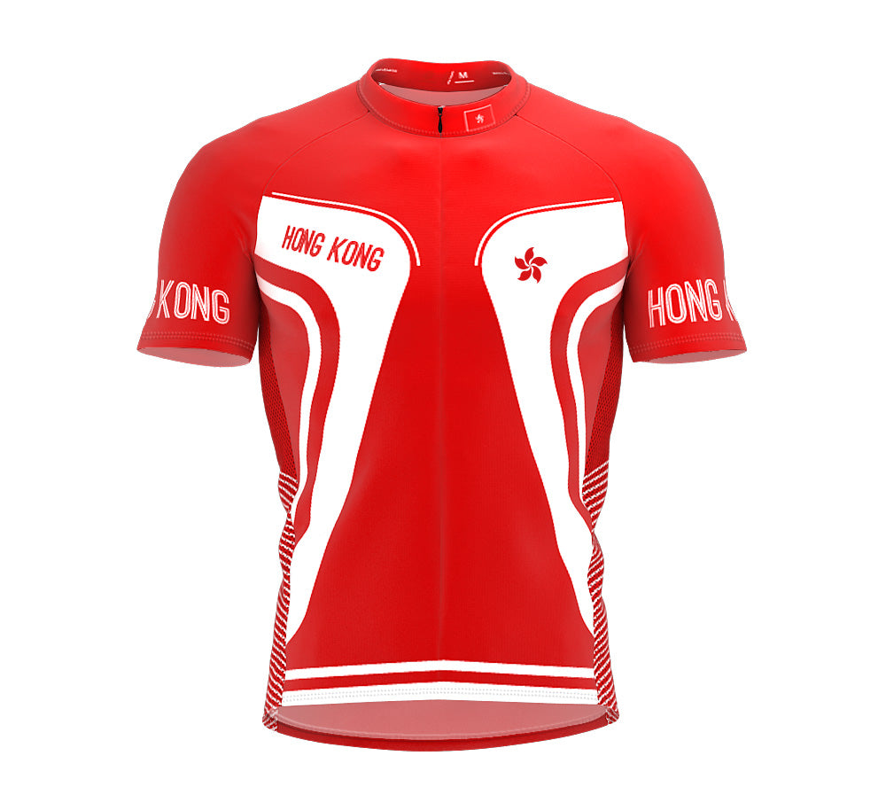 Hong Kong  Full Zipper Bike Short Sleeve Cycling Jersey