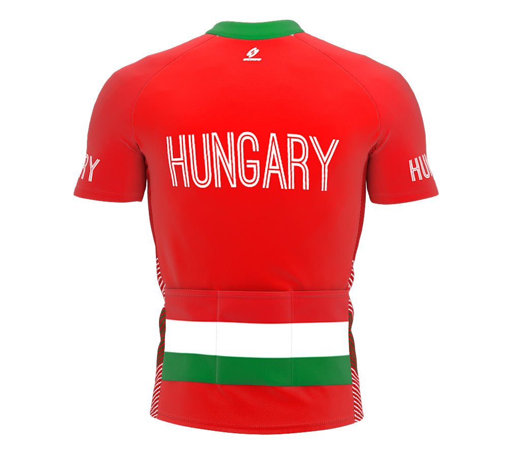 Hungary  Full Zipper Bike Short Sleeve Cycling Jersey