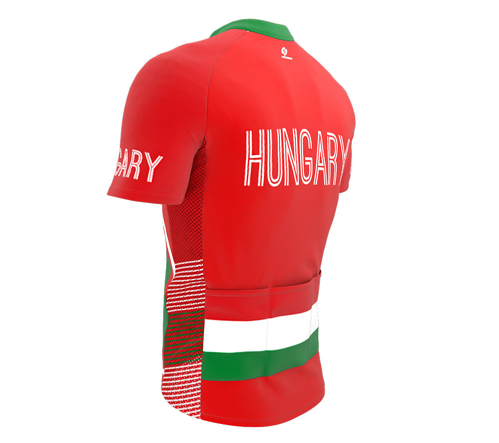 Hungary  Full Zipper Bike Short Sleeve Cycling Jersey
