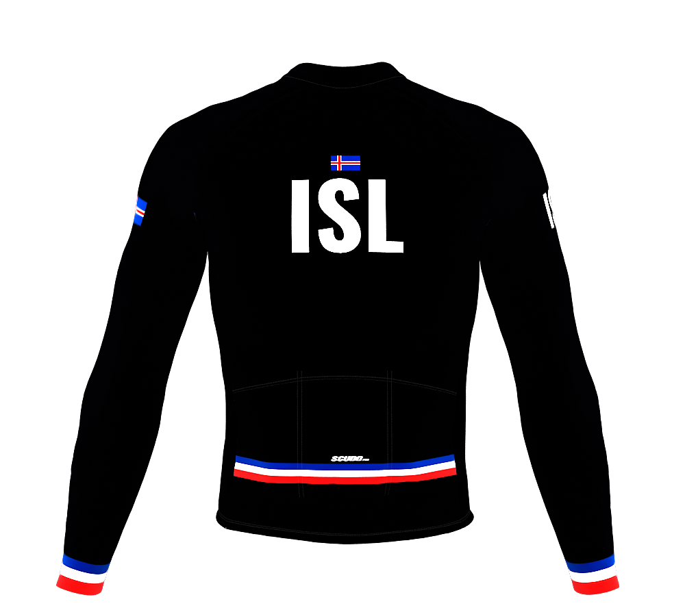 ScudoPro Pro Thermal Long Sleeve Cycling Jersey Country CODE Iceland Black | Men and Women