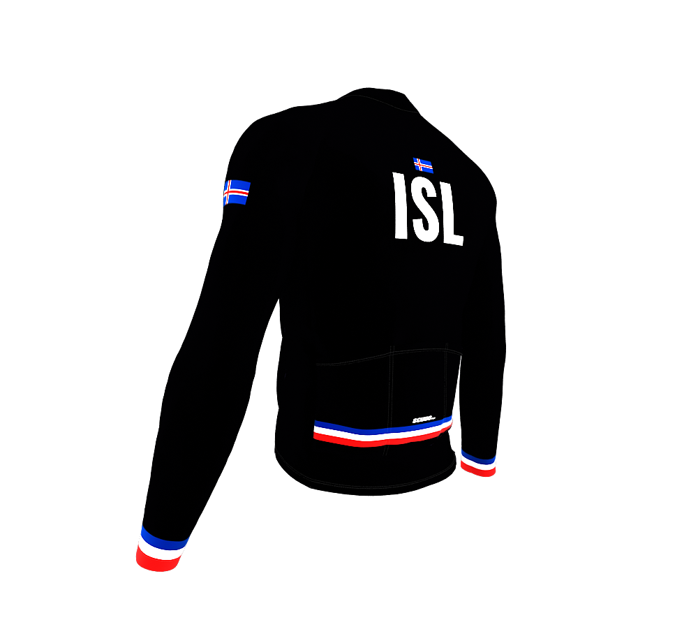 ScudoPro Pro Thermal Long Sleeve Cycling Jersey Country CODE Iceland Black | Men and Women