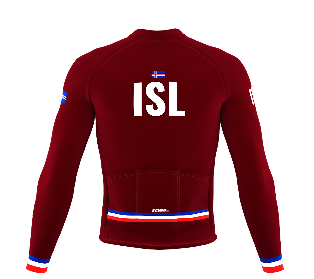 ScudoPro Pro Thermal Long Sleeve Cycling Jersey Country CODE Iceland Vine | Men and Women
