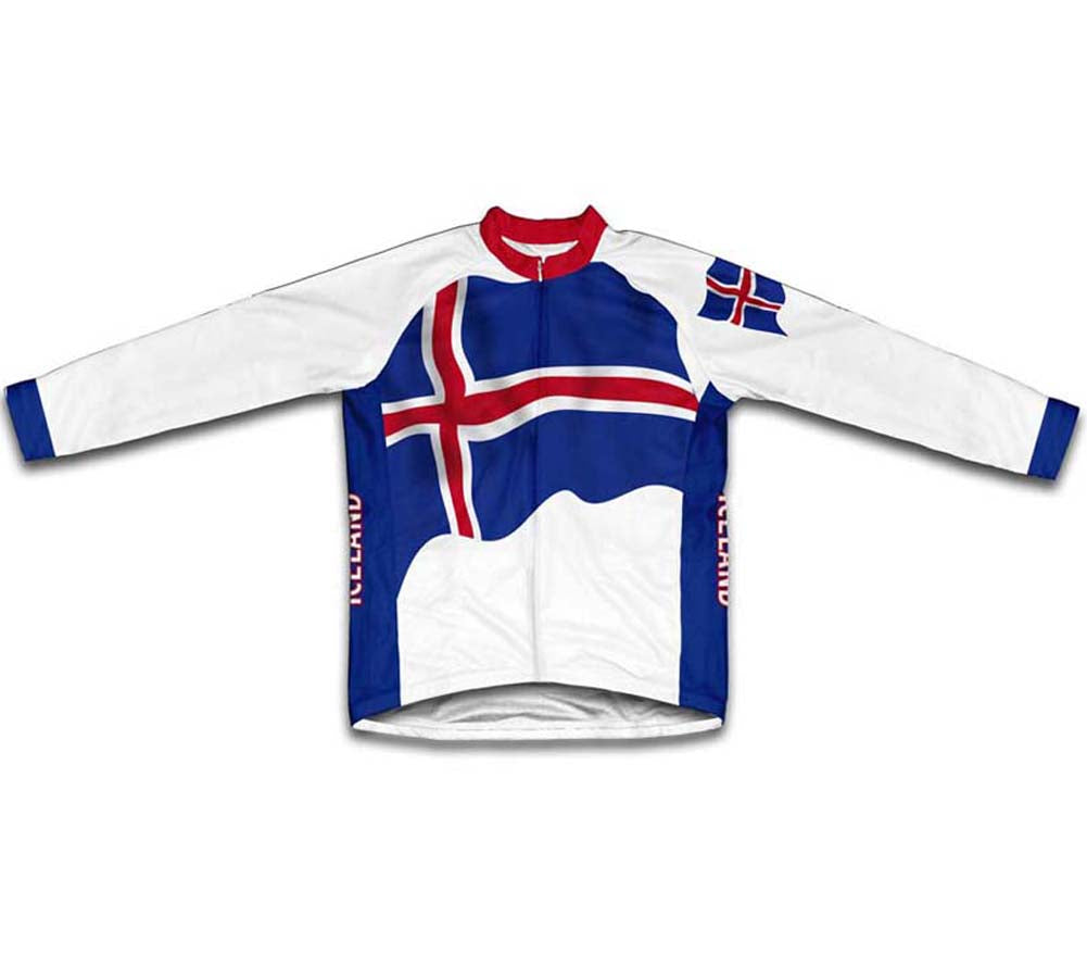 Iceland Flag Winter Thermal Cycling Jersey
