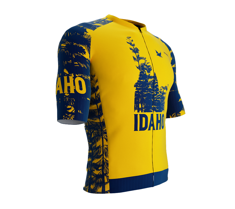 ScudoPro Pro-Elite Short Sleeve Cycling Jersey Idaho USA State Icon landmark symbol identity  | Men and Women