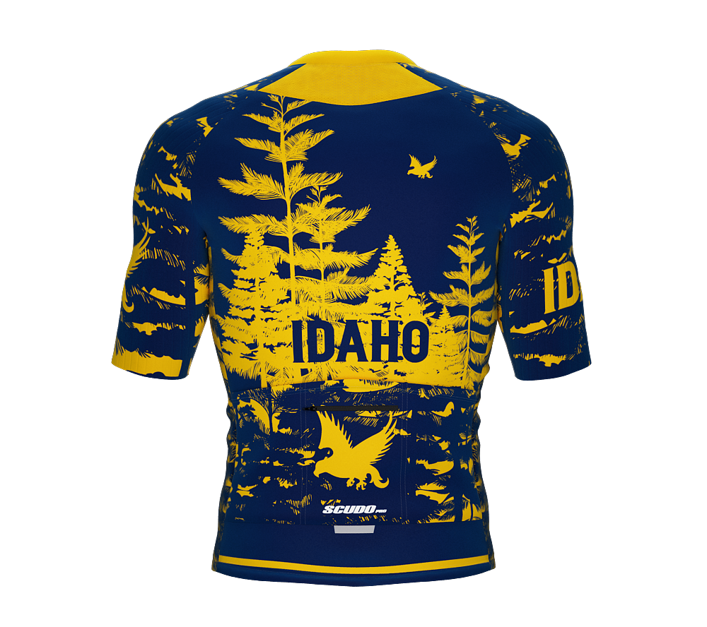 ScudoPro Pro-Elite Short Sleeve Cycling Jersey Idaho USA State Icon landmark symbol identity  | Men and Women