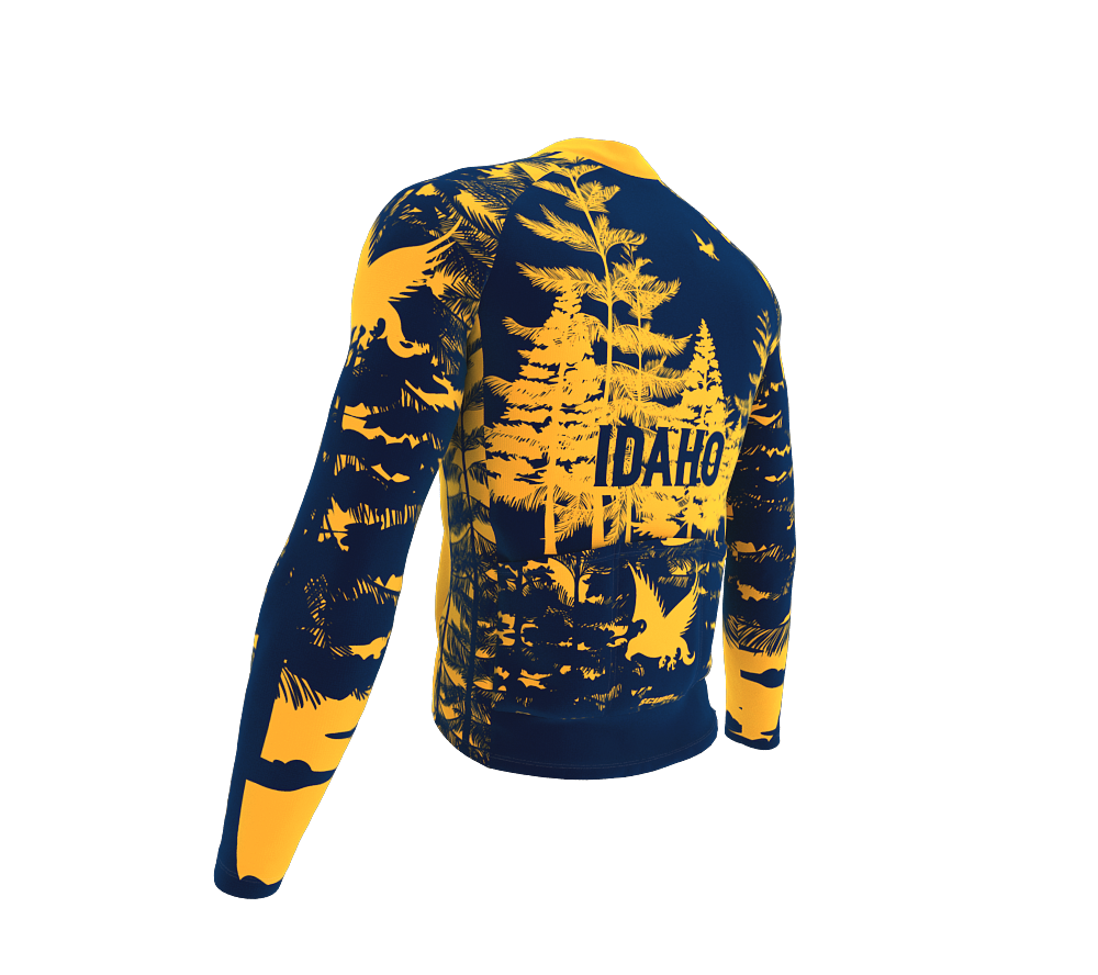 ScudoPro Pro Thermal Long Sleeve Cycling Jersey Idaho USA state Icon landmark identity  | Men and Women