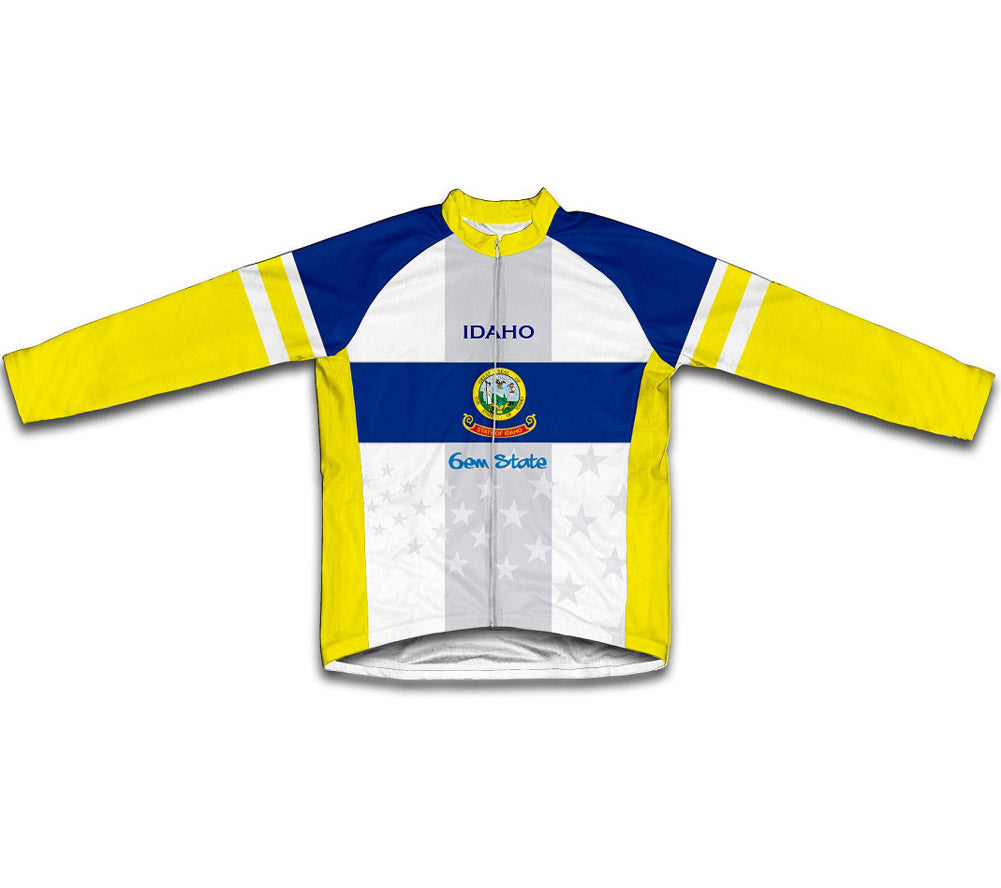 Idaho Flag Short Sleeve Cycling Jersey for Men and Women