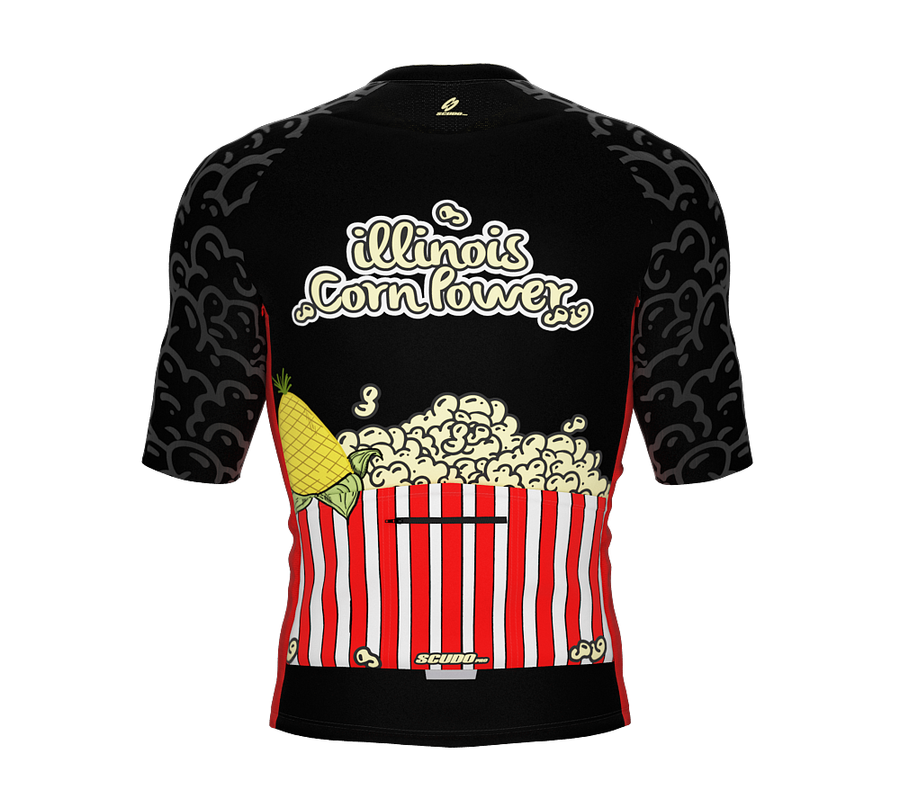 ScudoPro Pro-Elite Short Sleeve Cycling Jersey Illinois USA State Icon landmark symbol identity  | Men and Women