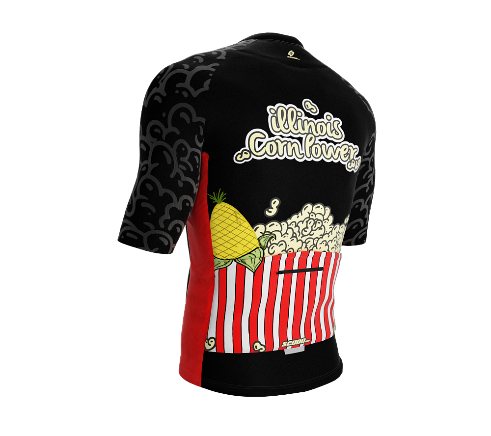 ScudoPro Pro-Elite Short Sleeve Cycling Jersey Illinois USA State Icon landmark symbol identity  | Men and Women