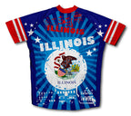 Illinois Short Sleeve Cycling Jersey for Men and Women