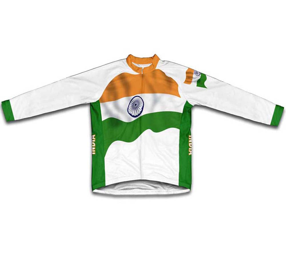India Flag Winter Thermal Cycling Jersey