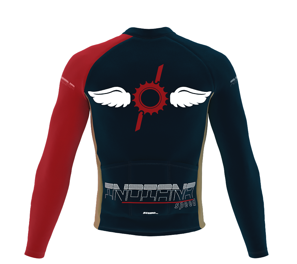 ScudoPro Pro Thermal Long Sleeve Cycling Jersey Indiana USA state Icon landmark identity  | Men and Women