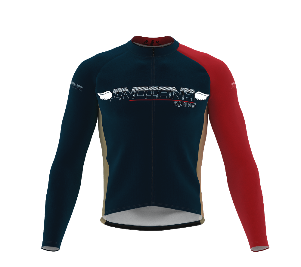 ScudoPro Pro Thermal Long Sleeve Cycling Jersey Indiana USA state Icon landmark identity  | Men and Women