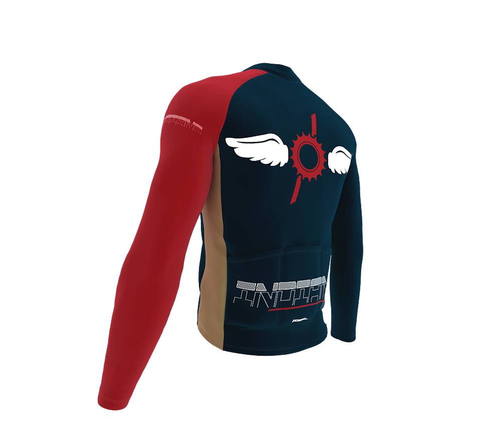 ScudoPro Pro Thermal Long Sleeve Cycling Jersey Indiana USA state Icon landmark identity  | Men and Women